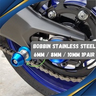 Universal Motorcycle Bobbin Stainless Steel 6mm / 8mm / 10mm 1pair MT09 Z800 Z900 R25 CB650R/F ZX10R