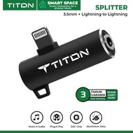 IPHONE TITON Splitter DAC Chip Converter 3.5mm Audio Type C & Lightning Adapter OTG Adapter for Andr