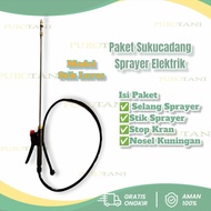 Paket Selang Sprayer Elektrik Stik Kuningan Kran Nosel