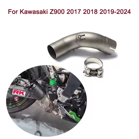 Z900 Slip-on Motorcycle Exhaust Middle Link Pipe Connect Muffler Adapter 51mm Connect Pipe for Kawas