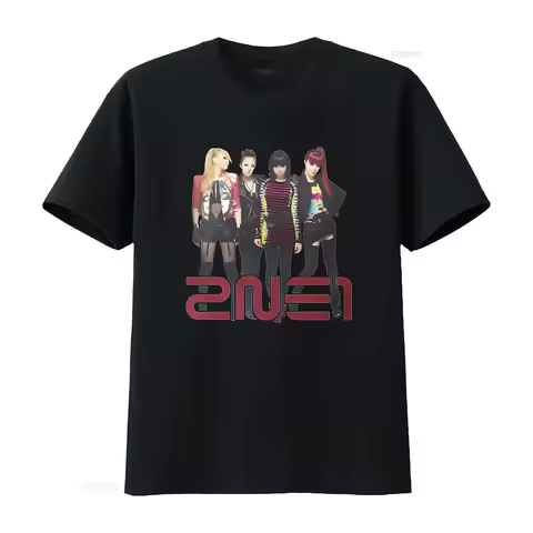 2NE1 Kpop Band Members CL Minzy Dara Bom Print T Shirt Perfect for Fans of Korean Pop Culture vintag