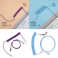 Will Metal Aviators Connectors Coiled USB Type C Cable for Mechanical Keyboards Aviators Connectors 