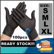 Disposable Nitrile Hand Gloves - BLACK / Sarung Tangan Hitam / Tattoo Glove