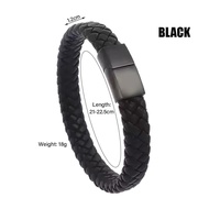 Gelang Kulit Kepang Gesper Magnetik Pria Wanita Couple Minimalis Fashion Handmade Bracelet