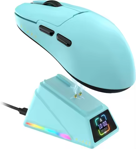 AJAZZ AJ159 APEX Paw3950 Wireless Mouse with RGB Magnetic Charging Base Lightweight Wired Bluetooth 
