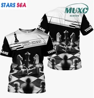 【Free Custom Name & Number))((DIY Custom Name】Personalized Name Chess 3D Full-color Shirt Customized
