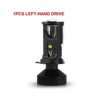 Y6D H4 LED Projector Headlight Bulbs Bi LED Lens Projector with Fan H4 Mini Projector Lens Headlight