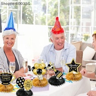 [modamaven] 9PCS Retirement Party Decorations, ck And Gold Retirement Table Decorations, Retirement 