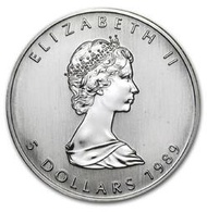 加拿大 1989 楓葉銀幣 1 盎司 31.1 克 純銀 97228