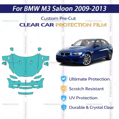 For BMW-M3-Saloon-2009-2013 Pre-Cut Paint Protection Film PPF Transparent Car Film Professional Auto