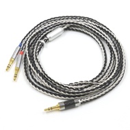 16 Core Silver Plated Headphone Cable For Sundara Aventho Focal Elegia t1 t5p MDR-Z he400i he400s Denon D7200 Cord