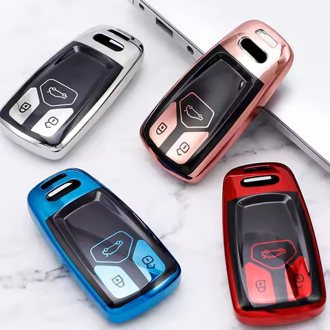 TPU Car Key Cover Case for Audi A4 B9 A5 A6L A6 S4 S5 S7 8W Q7 4M Q5 TT TTS RS Fob Shell Bag Holder 