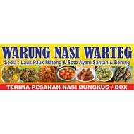 Rice stall banner warteg warsun rice uduk