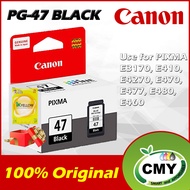 Canon Genuine Original PG-47 Black Ink Cartridge with 1 REAM 500 sheets IK Yellow A4 Paper - Pixma E400 E410 E460 E470 E480
