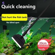 CORSAKI Glass Algae Scraper, 33/53/73CM Dual-Use Aquarium Cleaning Tool,  Stainless Steel Algae Remo