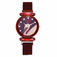 Đồng hồ nữ Dây đeo lưới thiên nga nhỏ nam châm khóa từ thạch anh Đồng hồ Internet nóng Milan Dây đeo