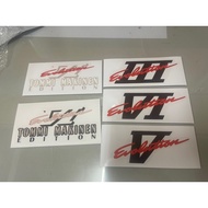 Sticker Rear Trunk Lancer Evolution 3 evo 4 evo 5 evo 6 evo 6.5 Factory Quality
