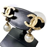 CHANEL/Chanel 仿珍珠耳環 6.0mm 附 Coco 標誌 GP 2.6g A11C 女士 [二手]