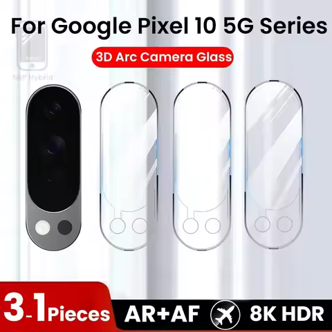 3-1Pcs Clear 3D Tempered Glass Curved Camera Lens Protectors For Google Pixel 10 Pro XL 5G Pixel10 P