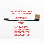 New  Laptop LCD EDP Cable for Lenovo X1 Carbon 7TH 8th 2019 2020 WQHD 2K UHD 4K 5C10V28092 DC02C00FF