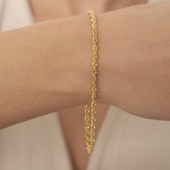 10k Gold filled ROPE Chain, Bracelet For Men And Women Fashion Jewels Unisex Size 7 8