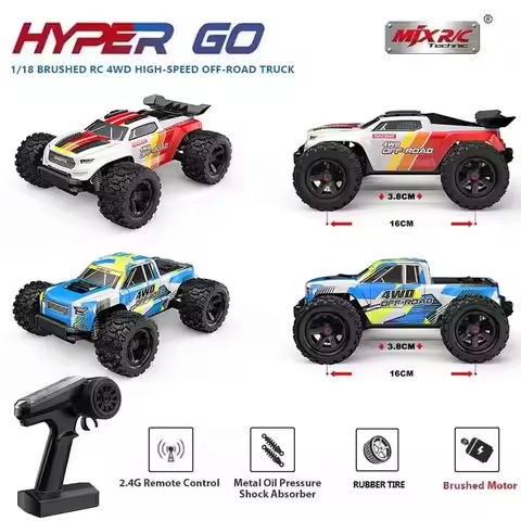 Hyper Go MJX 18208 1/18 4WD RC Car Brushed Motor Professional Racing Car 2.4G 30KM/H High Speed Remo