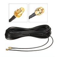 XINGHEC2 1PC 20m WiFi router antenna extension cable cord RG174 RP-SMA male to female