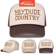 Unisex Hey Dude Country Embroidered Adjustable Mesh Baseball Hat Summer Sun Cap Outdoor Travel for M