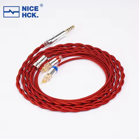 NICEHCK HeadAg 4N Pure Silver HiFi Headphone Coaxial Replacement Cable 4.4mm Balanced HD650/Dual 3.5