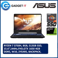 ASUS TUF FX505D-THN678T GAMING LAPTOP (RYZEN 7 3750H,8GB,512GB SSD,15.6" FHD,144Hz,GTX1650 4GB,WIN10