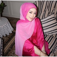 Jifang Gradient Double Colors Gold Beads Beading Beaded Bubble Chiffon Shawl Manik manik 2 Tone Pash