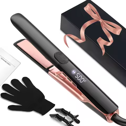 Hair Straightening Iron High Temp Professional Hair Straightener Ceramic Curly Iron 2 in 1 Hair Stra