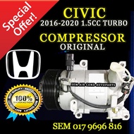 HONDA CIVIC FC NEW MODEL 2016-2020 YEAR 1.5CC TURBO 7PK ORIGINAL COMPRESSOR/ KOMPRESOR (CAR AIRCOND 