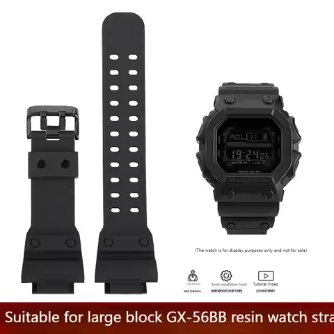 For Casio Gshock Bracelet Accessories Large Square Silicone Watch Strap Gx-56bb Gxw-56 Large G Rubbe
