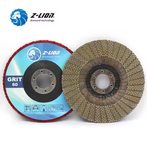 Z-LION 5 Inch 1 Piece Diamond Grinding Wheel Flap Sanding Discs For Angle Grinder Stone Jewerly Poli
