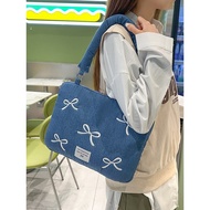 laptop sleeve Korea Denim Embroidery Laptop Bag - Portable 47cm Fits MacBook/Air Pro Up to 13.3 Inch