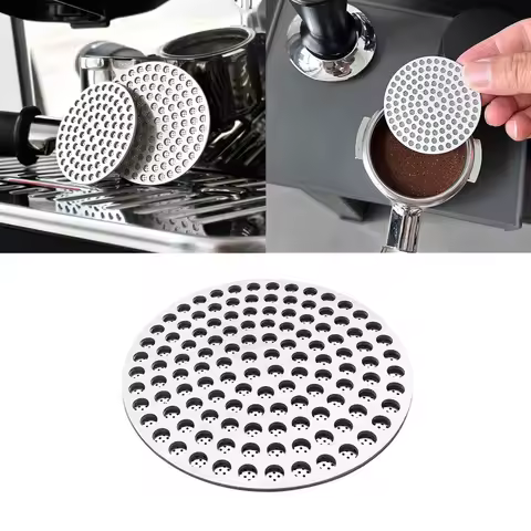 1pc 51/53/58mm KitchenCoffee Puck Stainless Steel Double Layer Fine Filter Screen For Portafter Bask