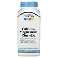21st Century - Calcium Magnesium Zinc +D3 (250 Tablets) กระปุกมีตำหนิ