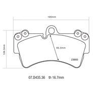 Brembo HP2000  18z Brake Pad Set Caliper kit Replacement Brake Pad