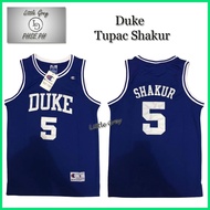 ↓ ◵ ✲ Duke 5 Tupac Shakur Iconic Basketball Jersey