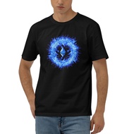 Ethereum In Flames Eth Burning Proposal Blockchain Eth Coin Designer Sleeves Custom Printing T-Shirt