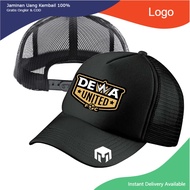 Topi DEWA UNITED FC Snapback Trucker Jaring Tangsel Warrior Topi Sablon Design DEWA UNITED FC Fans K