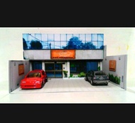 diorama papercraft kantor pos indonesiaskala 1/64 Diorama diecast