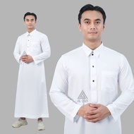 jubah Slimfit ATQIA jubah gamis pria muslim slimfit jubah gamis pria lengan panjang Bordir busana mu