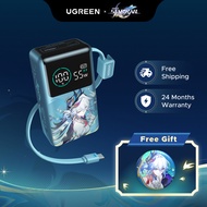 【Honkai Star Rail Edition】UGREEN Power Bank 10000mAh 55W with Built-in USB C Cable 3 Ports Laptop Tr