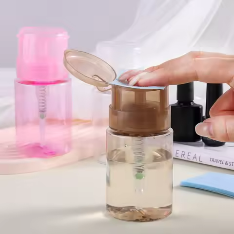 100ml Nail Polish Remover Pump Dispenser Push Down Pump Dispenser Bottle Empty Lockable Nail Polish 