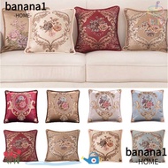 BANA Cushion Cover, Jacquard Decorative Pillowcase, 48x48cm Washable Europe Style Home Decor Throw P