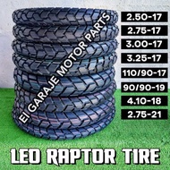 LEO RAPTOR DUAL TUBE SPORT TIRE PARA CAFE RACER / BRAT 14" 17" 18" 19" 21"