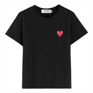 🔥HOT🔥 PLAY CDG Embroidery heart kids shirt Cotton kids short sleeve shirts boys girls Kids tshirt KW