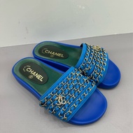 Chanel 古巴系列鏈條拖鞋 涼鞋 有雙c 36碼